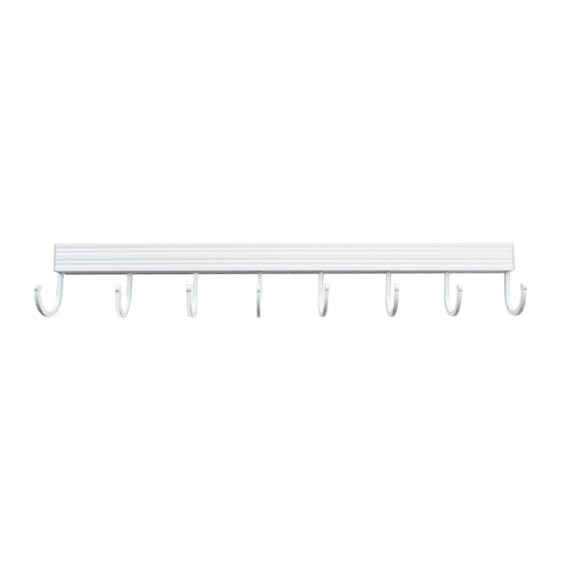 8 ganchos, estante de cocina multifuncional, ganchos móviles de almacenamiento de pared
